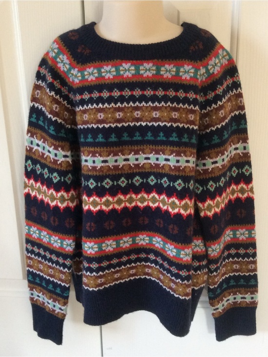 Crewcuts Other - Crewcuts Boys Navy Multicolor Fair Isle Sweater -Size 8 - NWOT